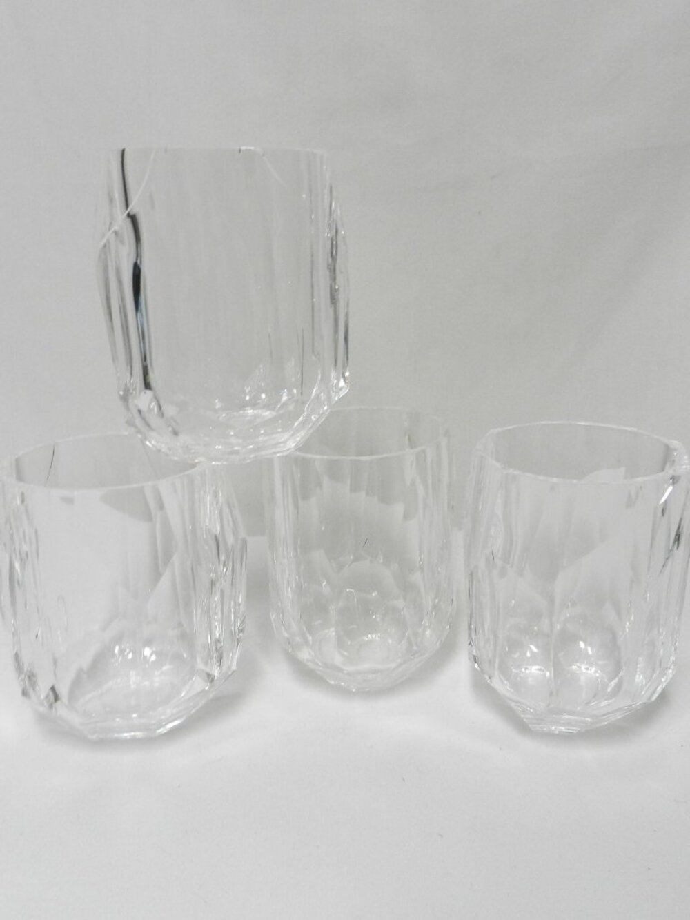 Rachel Zoe Acrylic double old fashioned 11.5 oz short drinking glass Set 4